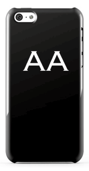 Black & White Initial Phone Case Black & White Initial Phone Case
