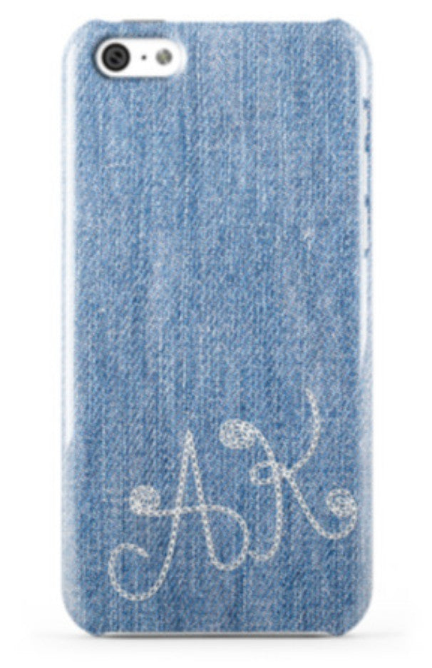 Denim Monogram Phone Case