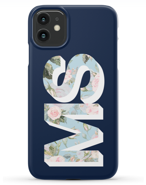 Large Floral Initial Phone case ( 2 color ways ) - Minnie & Emma Large Floral Initial Phone case ( 2 color ways ) - Minnie & Emma