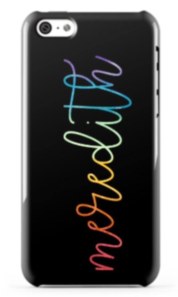 Black Rainbow Name Phone Case Black Rainbow Name Phone Case