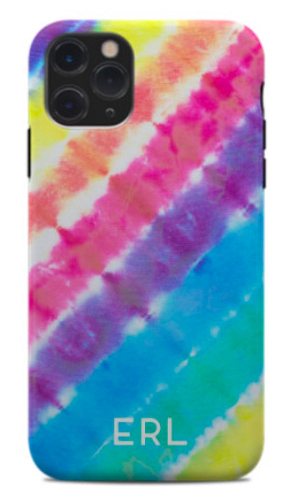 Rainbow Stripe Tie Dye Phone Case - Minnie & Emma Rainbow Stripe Tie Dye Phone Case - Minnie & Emma